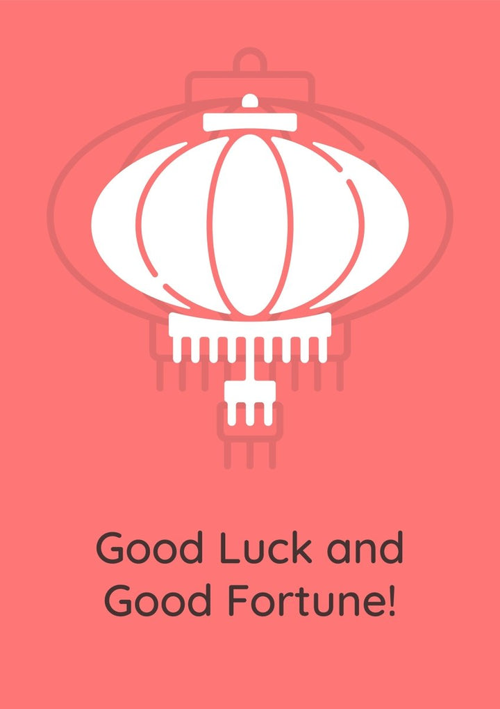 Celebrating chinese new year greeting cards with glyph icon element set