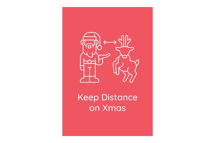Celebrating Christmas traditions postcards with linear glyph icon set