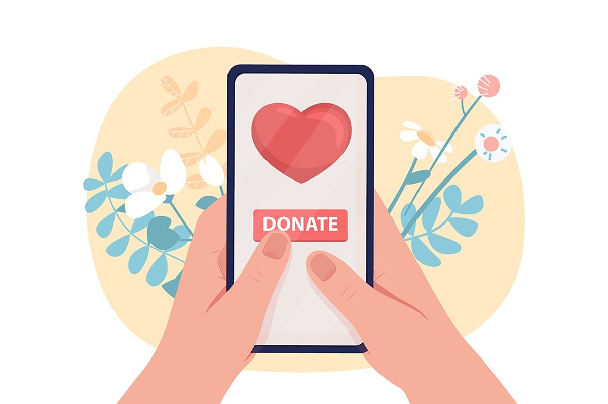Charity 2D vector isolated illustration set