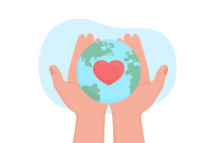 Charity 2D vector isolated illustration set