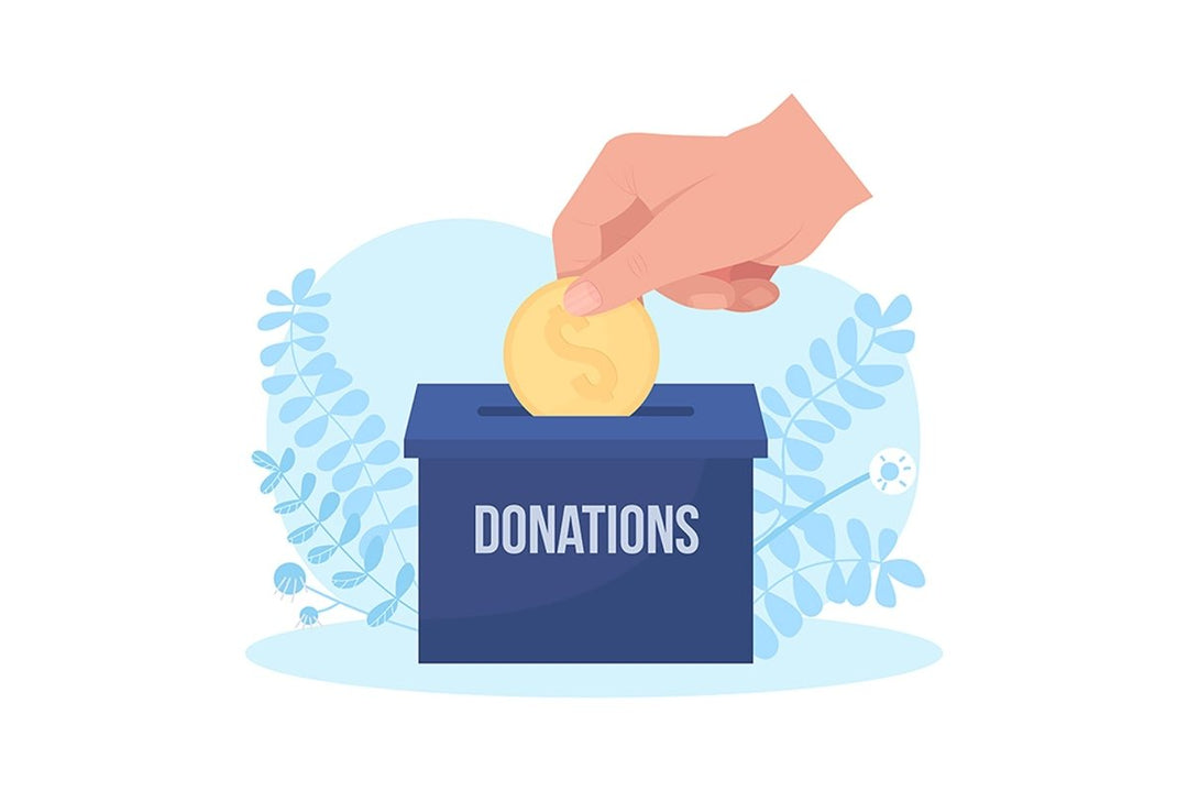 Charity 2D vector isolated illustration set