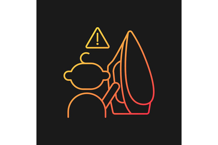 Child safety gradient icons set