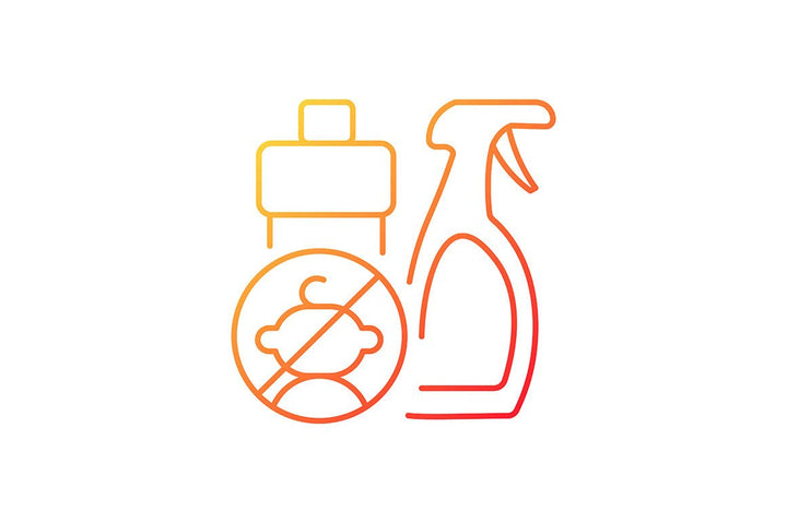 Child safety gradient icons set