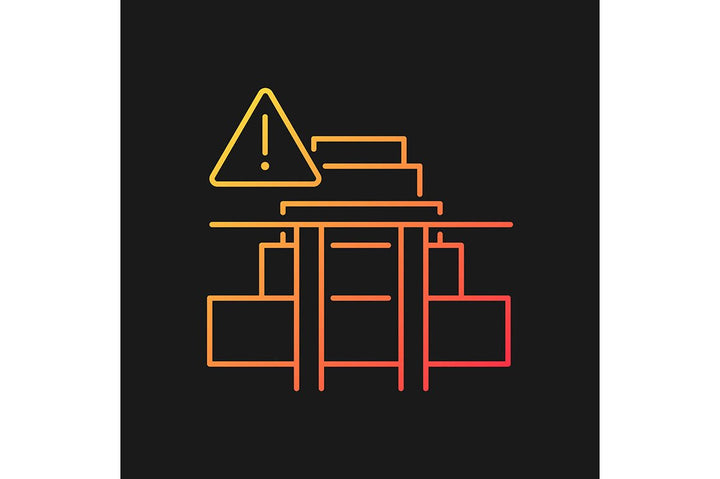 Child safety gradient icons set
