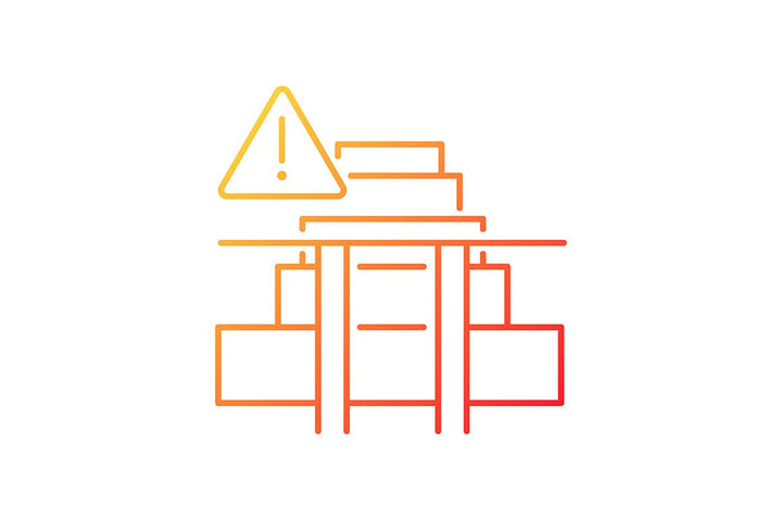 Child safety gradient icons set