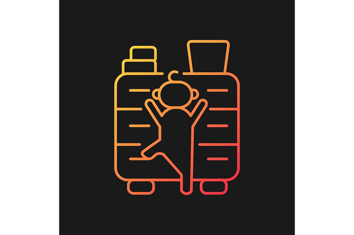 Child safety gradient icons set
