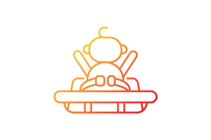 Child safety gradient icons set
