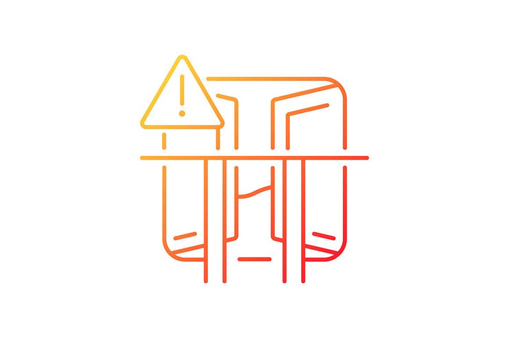 Child safety gradient icons set