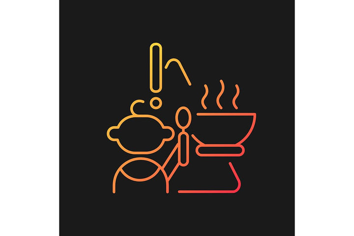 Child safety gradient icons set