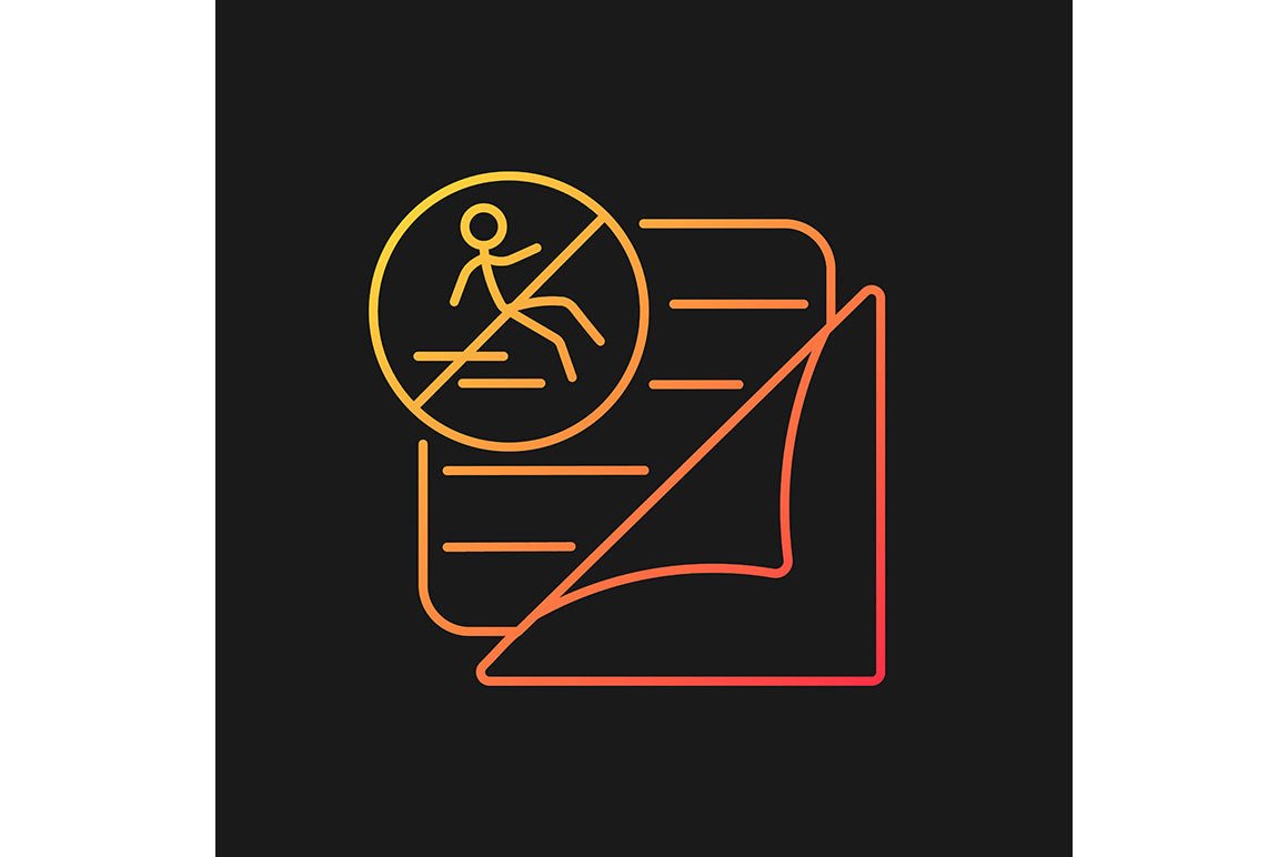 Child safety gradient icons set