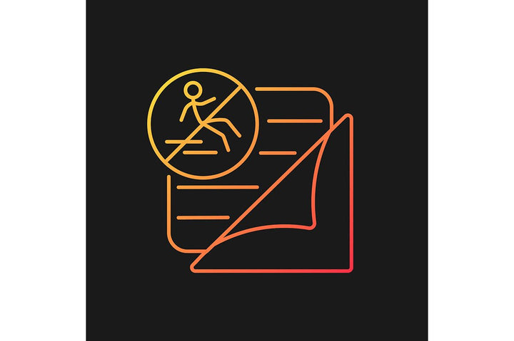Child safety gradient icons set