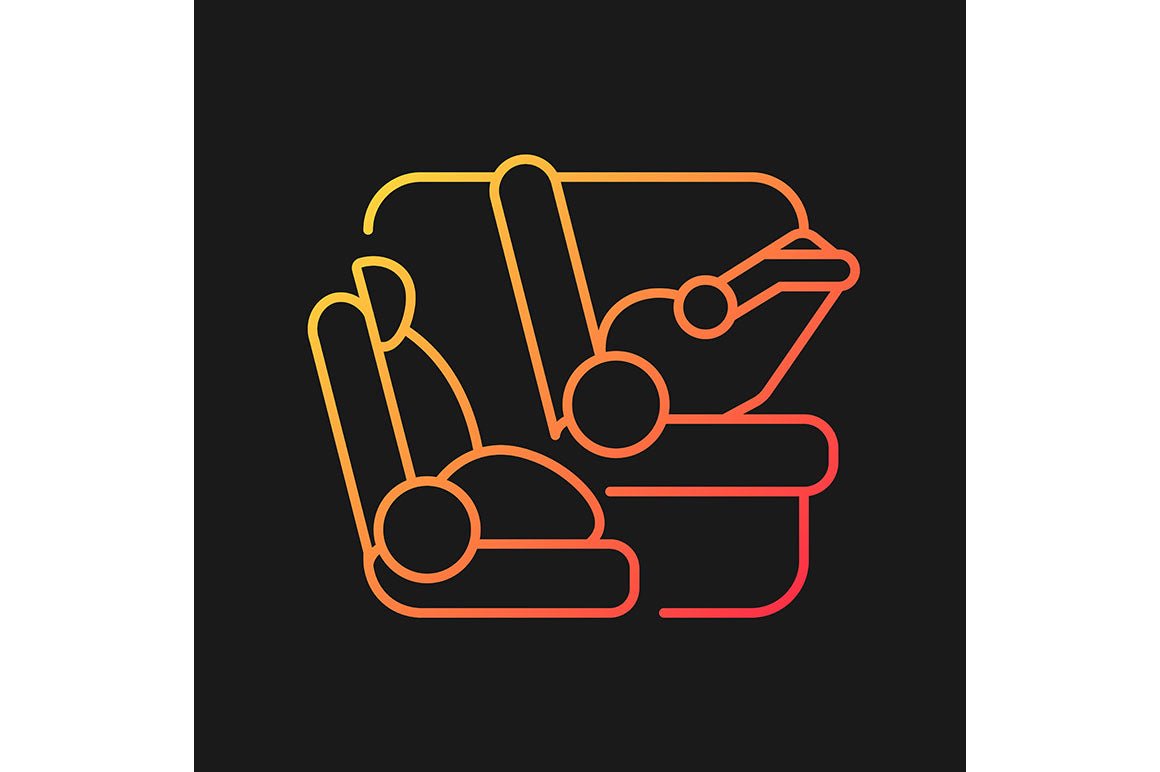 Child safety gradient icons set