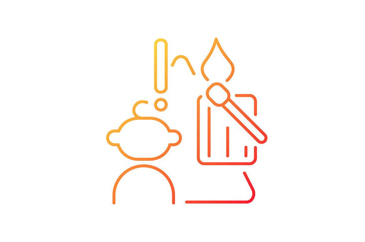 Child safety gradient icons set