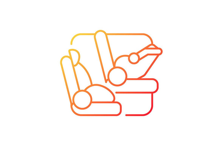 Child safety gradient icons set