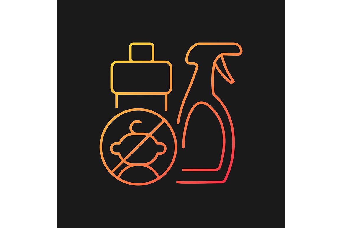 Child safety gradient icons set