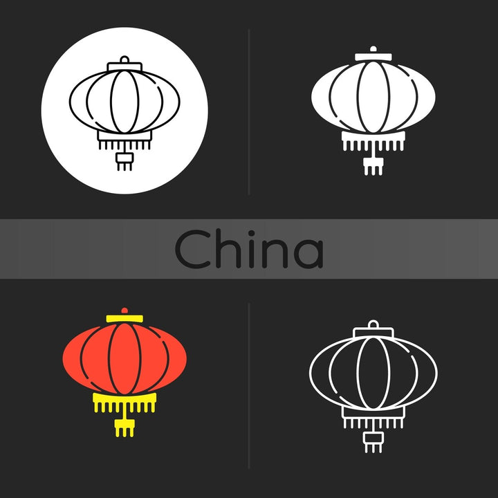 Chinese & Japanese dark theme icons bundle