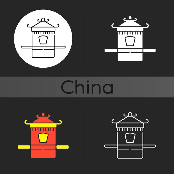 Chinese & Japanese dark theme icons bundle