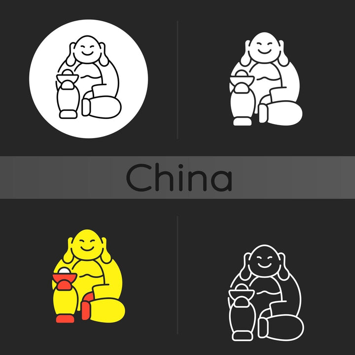 Chinese & Japanese dark theme icons bundle