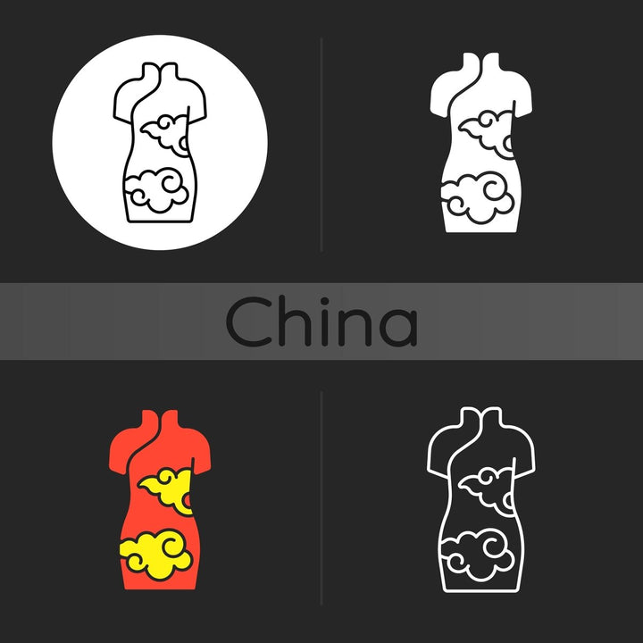 Chinese & Japanese dark theme icons bundle