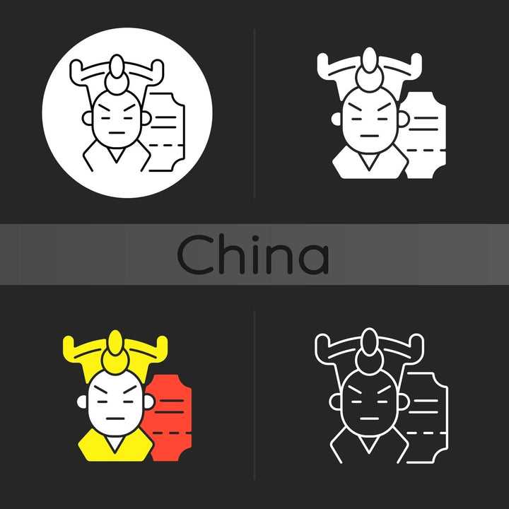 Chinese & Japanese dark theme icons bundle