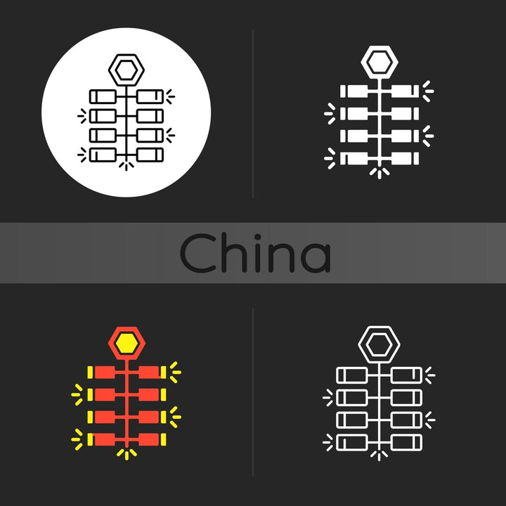 Chinese & Japanese dark theme icons bundle