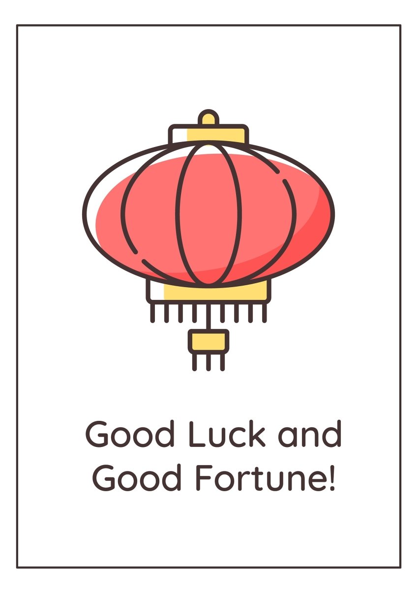Chinese new year celebration traditions greeting cards with color icon element set