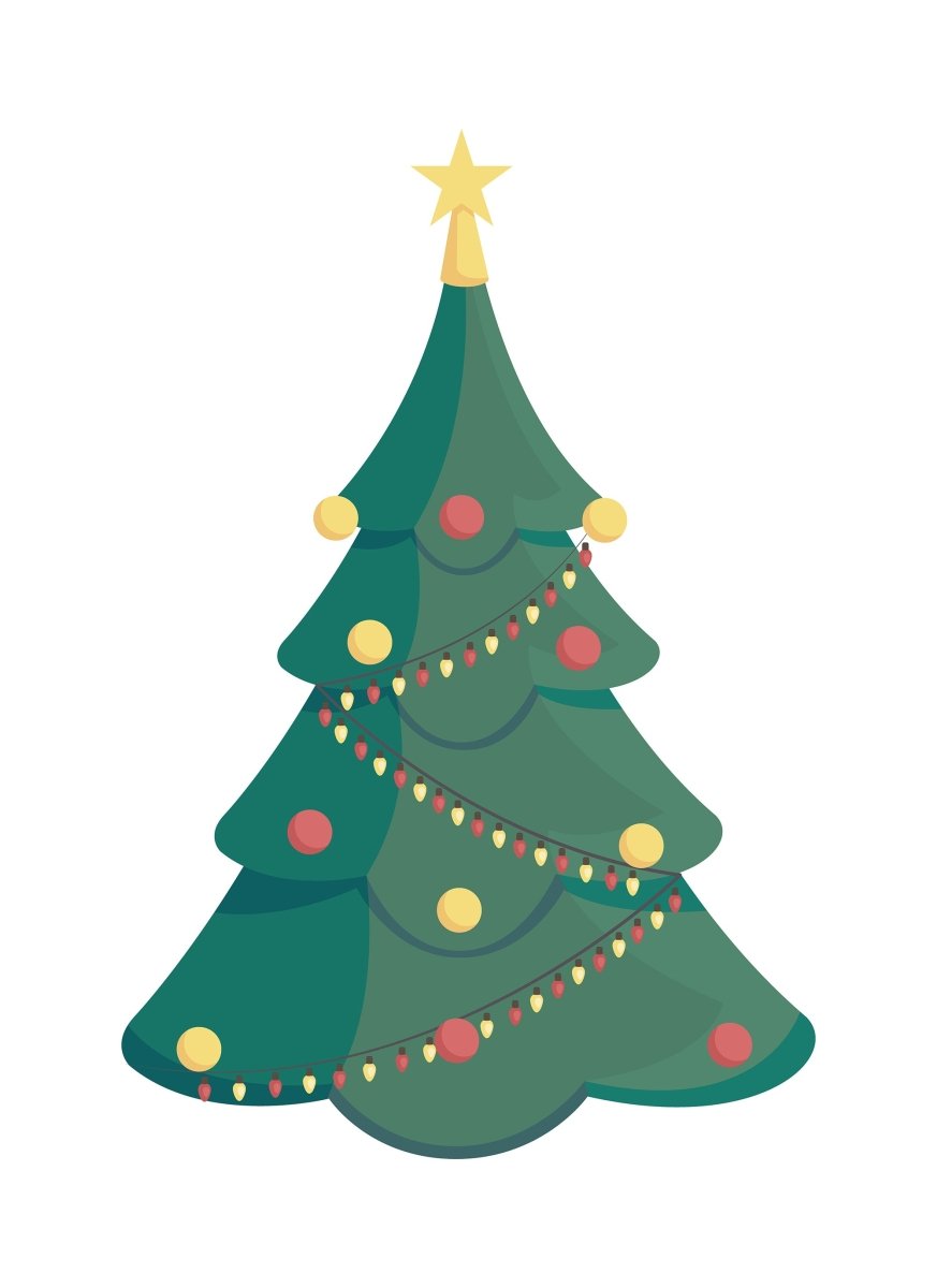 Christmas celebration semi flat color vector characters set