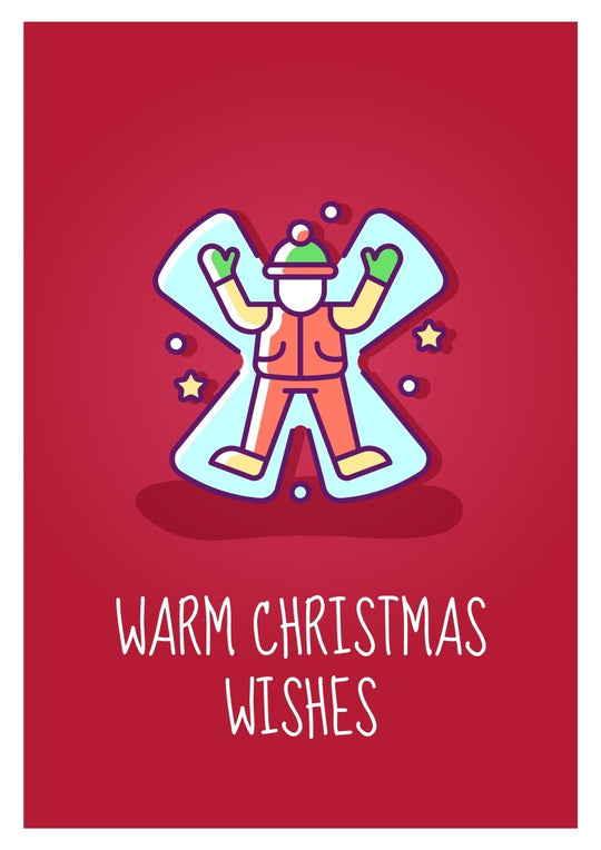 Christmas event celebration greeting card with color icon element set