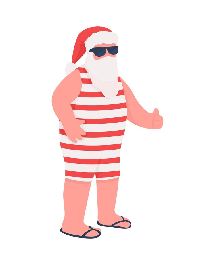 Christmas holidays color vector faceless character bundle