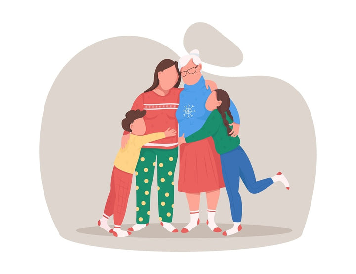 Christmas holidays color vector faceless character bundle