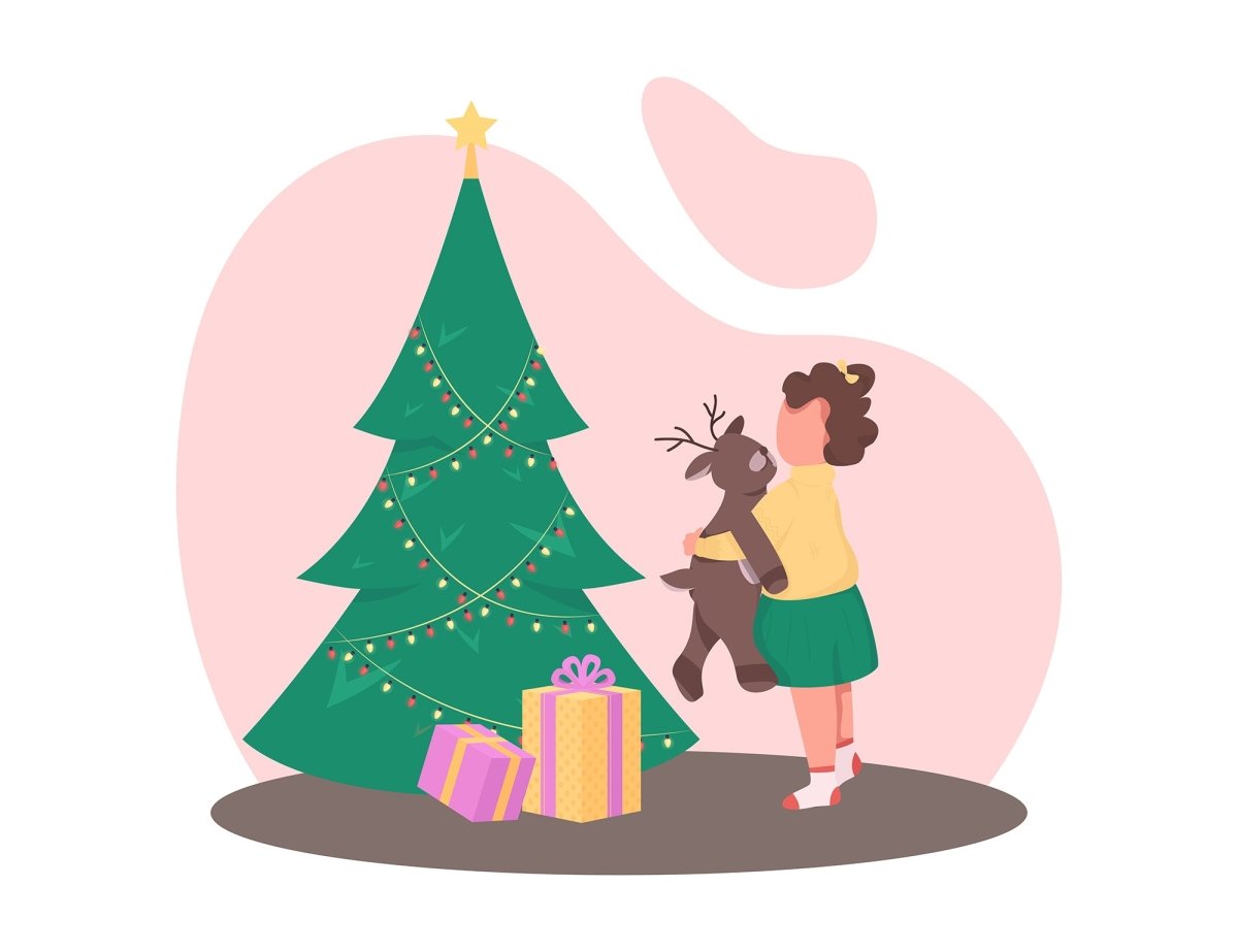 Christmas holidays color vector faceless character bundle