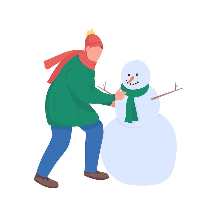 Christmas holidays color vector faceless character bundle