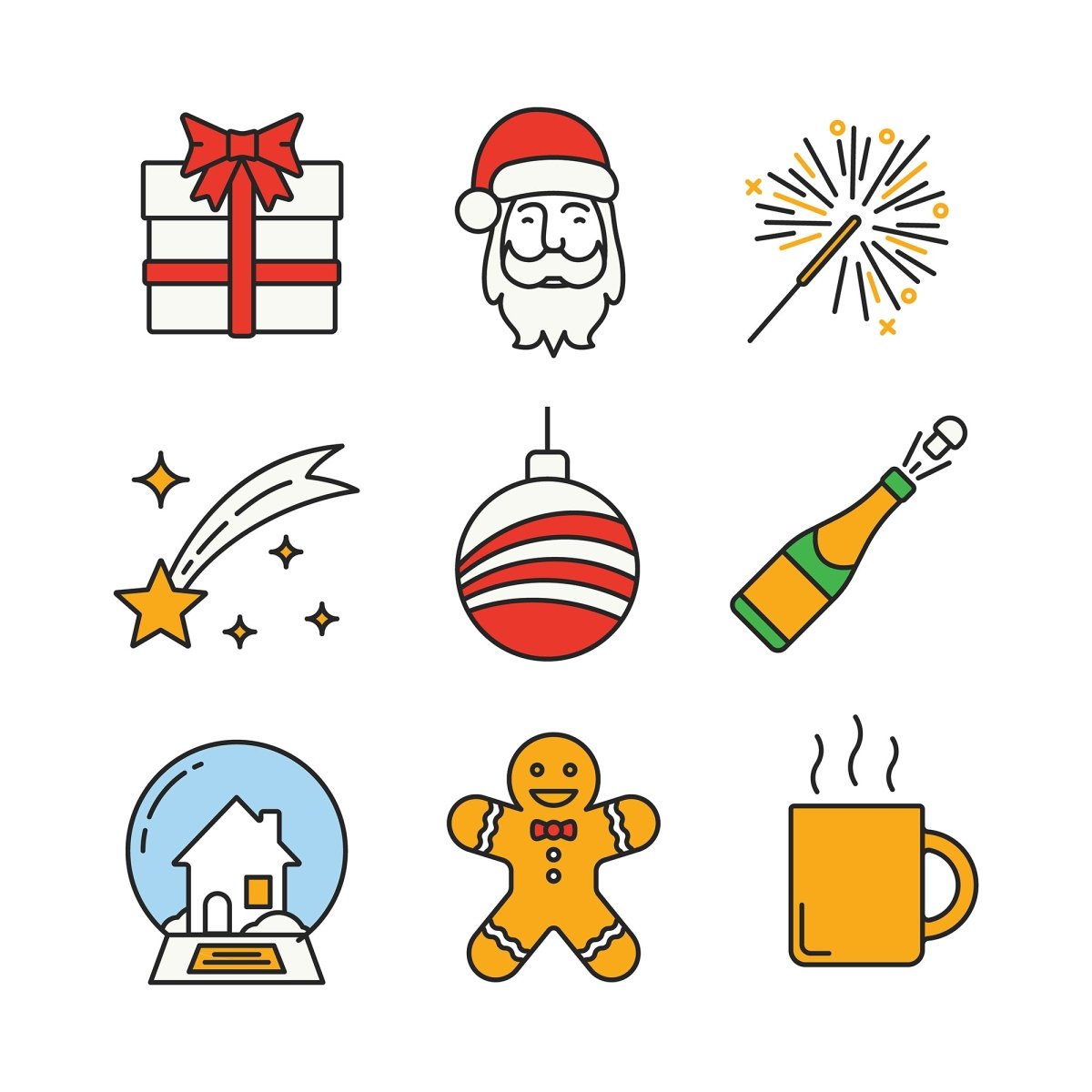 Christmas icons & illustrations bundle