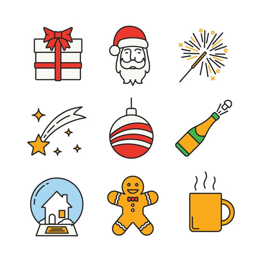 Christmas icons & illustrations bundle