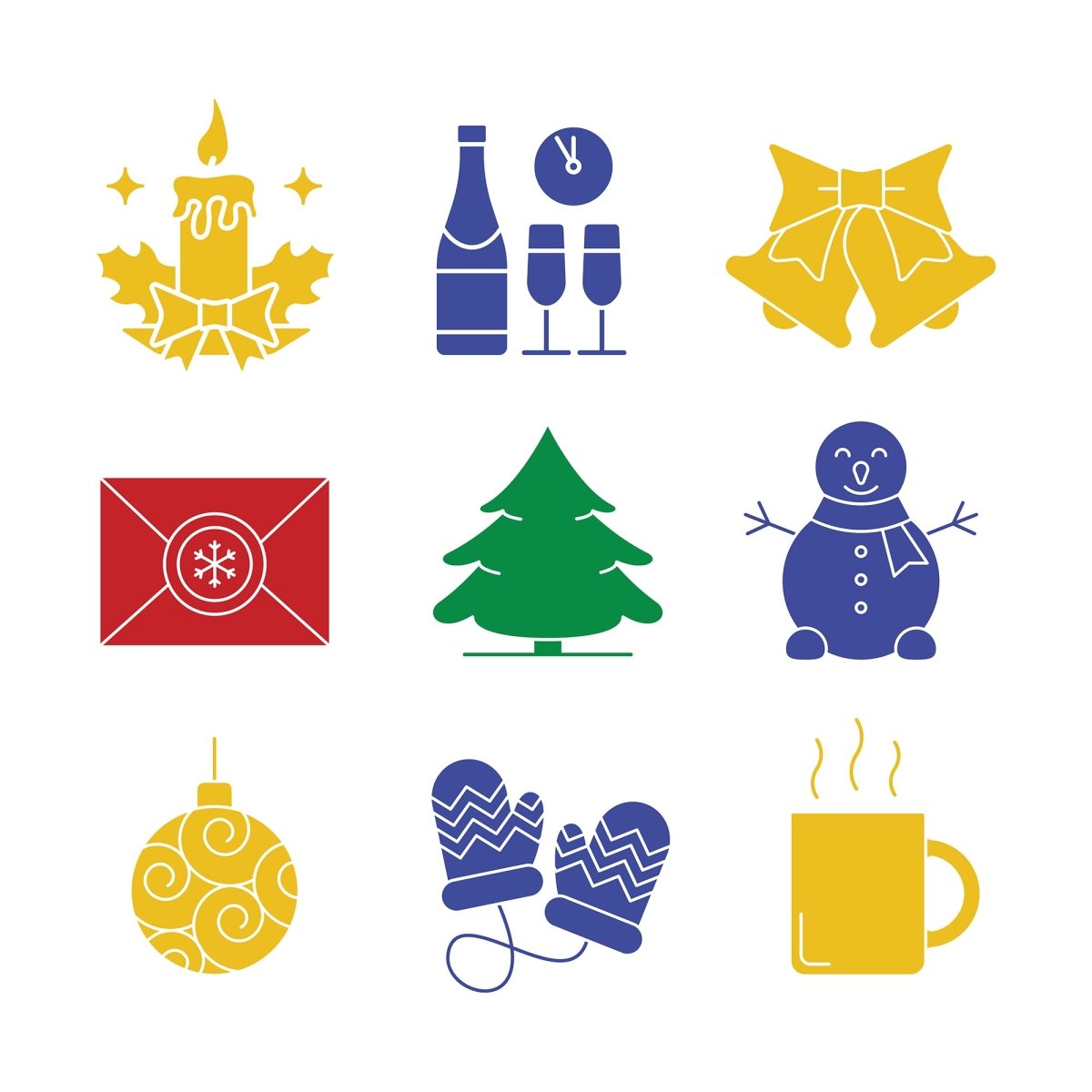 Christmas icons & illustrations bundle