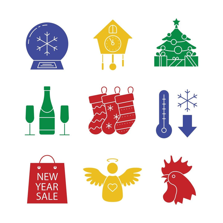 Christmas icons & illustrations bundle