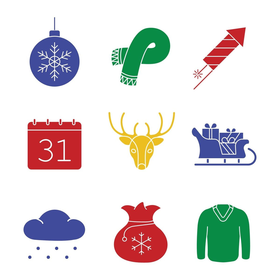 Christmas icons & illustrations bundle