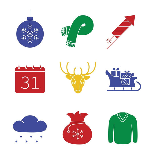 Christmas icons & illustrations bundle