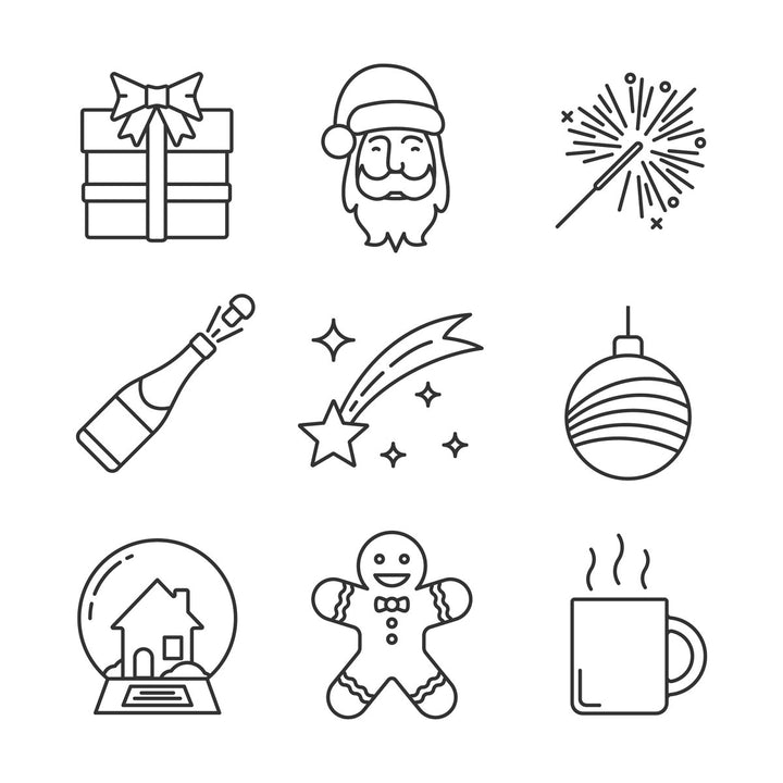 Christmas icons & illustrations bundle