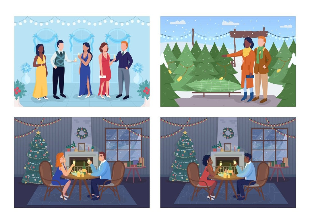 Christmas illustrations bundle