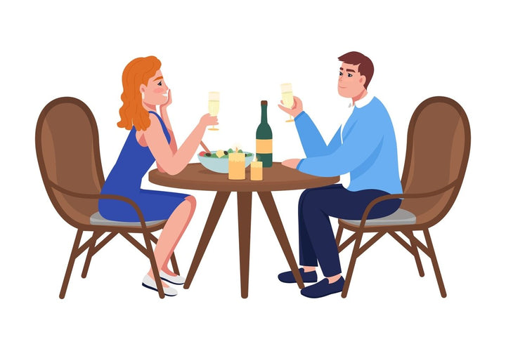 Christmas party flat color vector character set