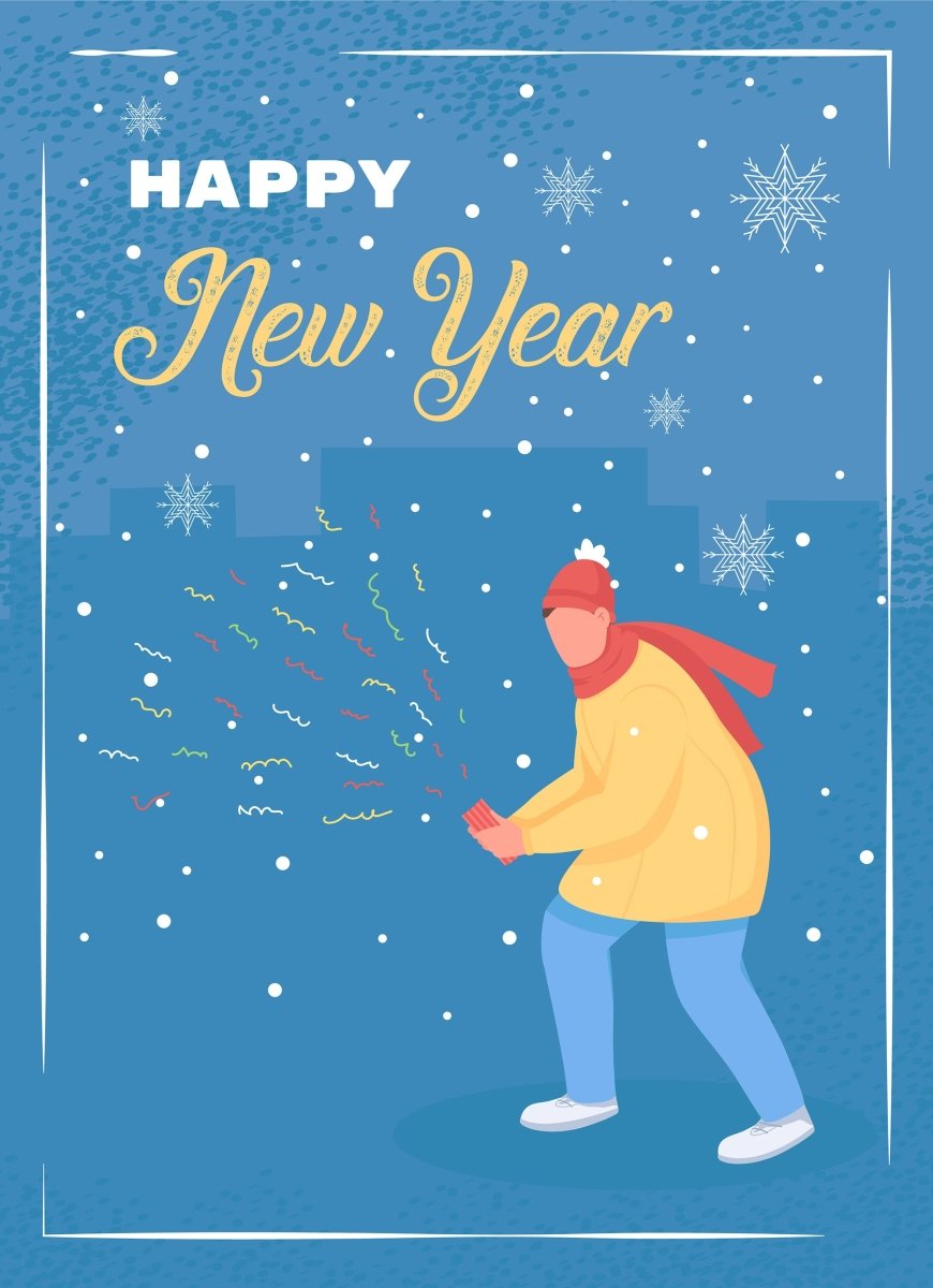 Christmas time greeting card flat vector template bundle