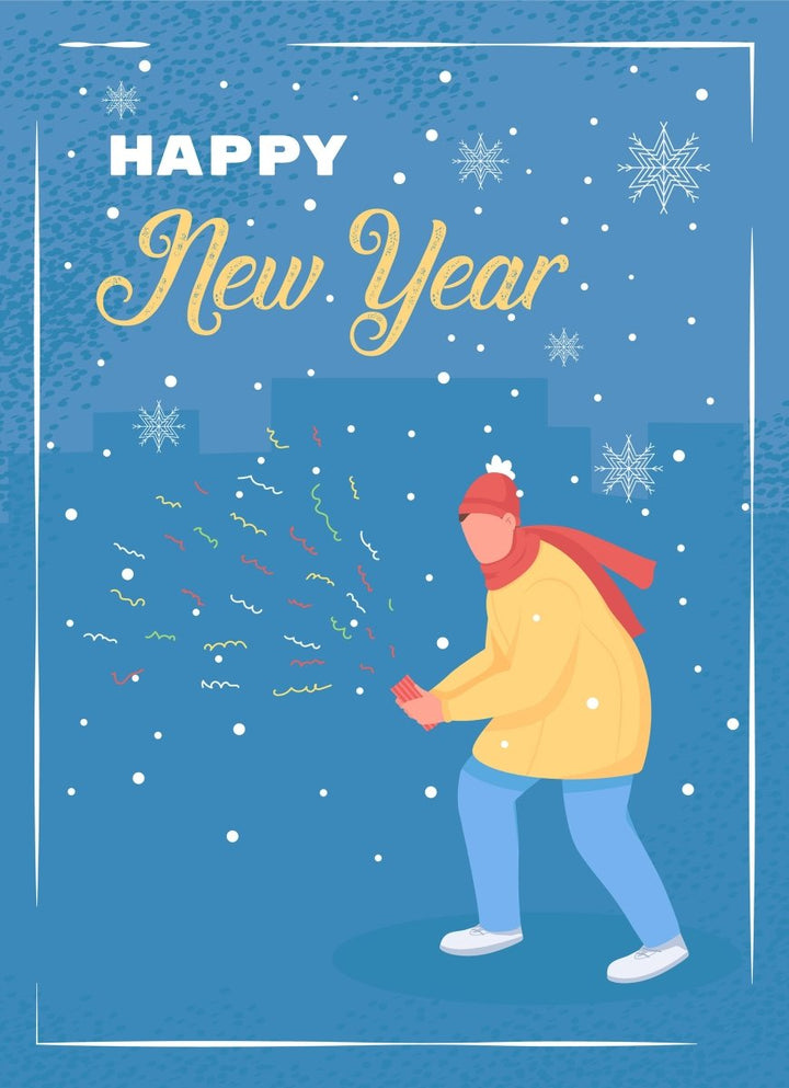 Christmas time greeting card flat vector template bundle