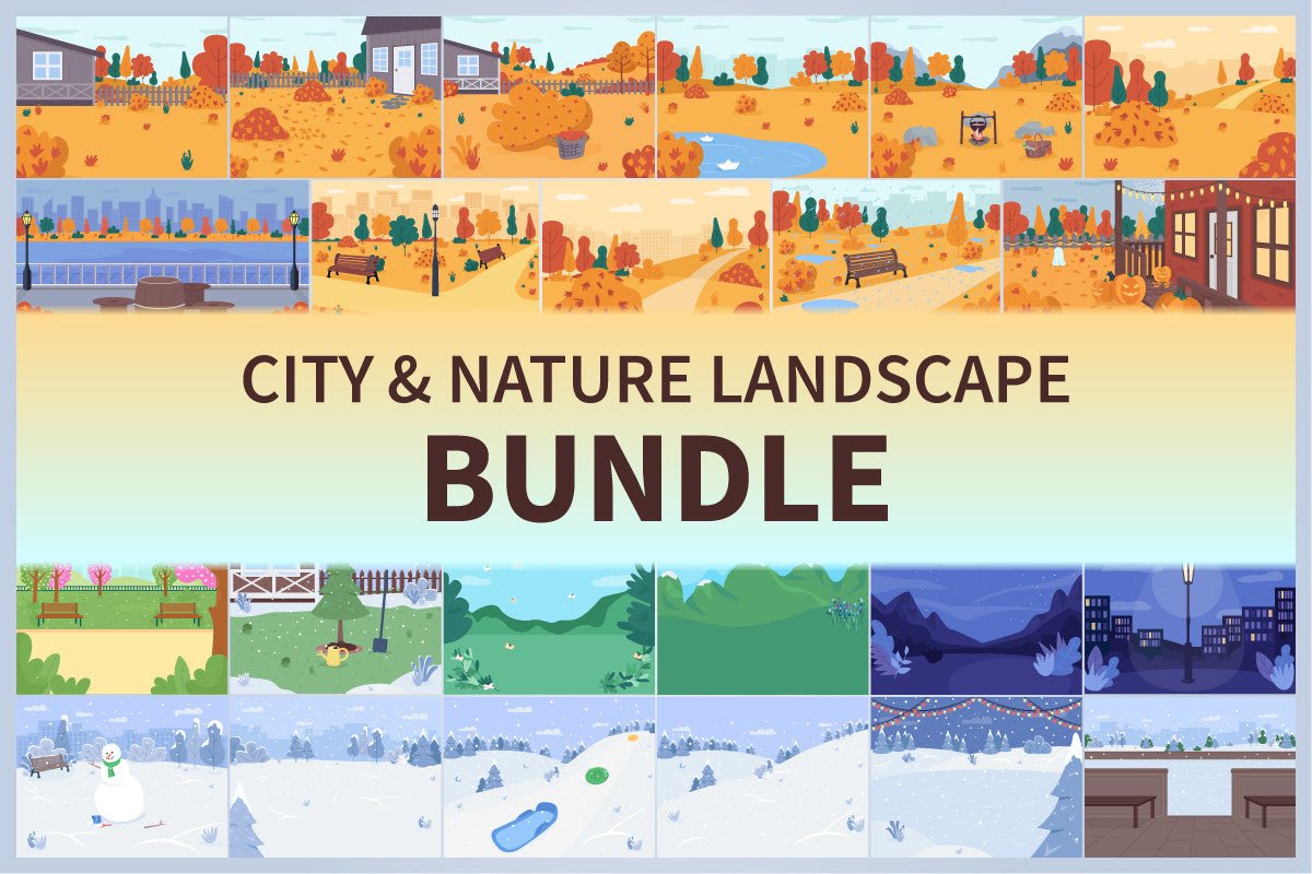 City & nature landscape bundle