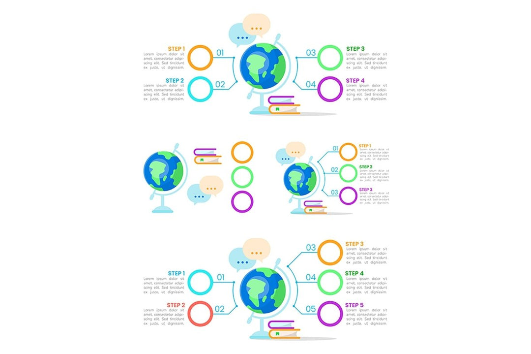 Class learning infographic element set