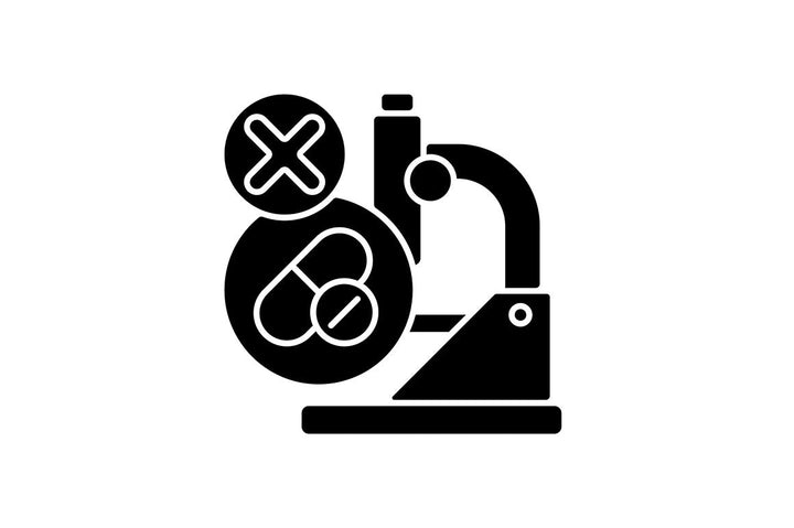 Clinical trials black glyph icons set on white space
