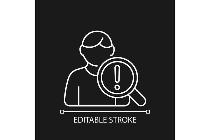 Clinical trials linear icons set for dark and light mode