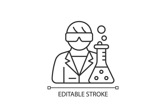 Clinical trials linear icons set for dark and light mode