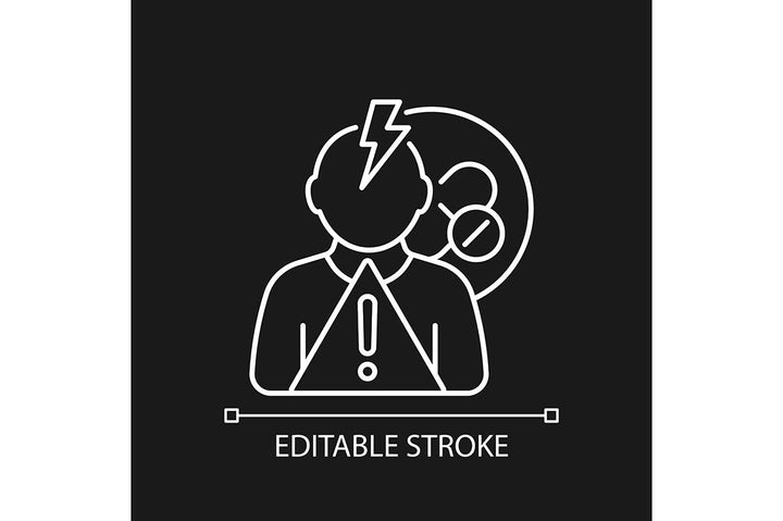 Clinical trials linear icons set for dark and light mode