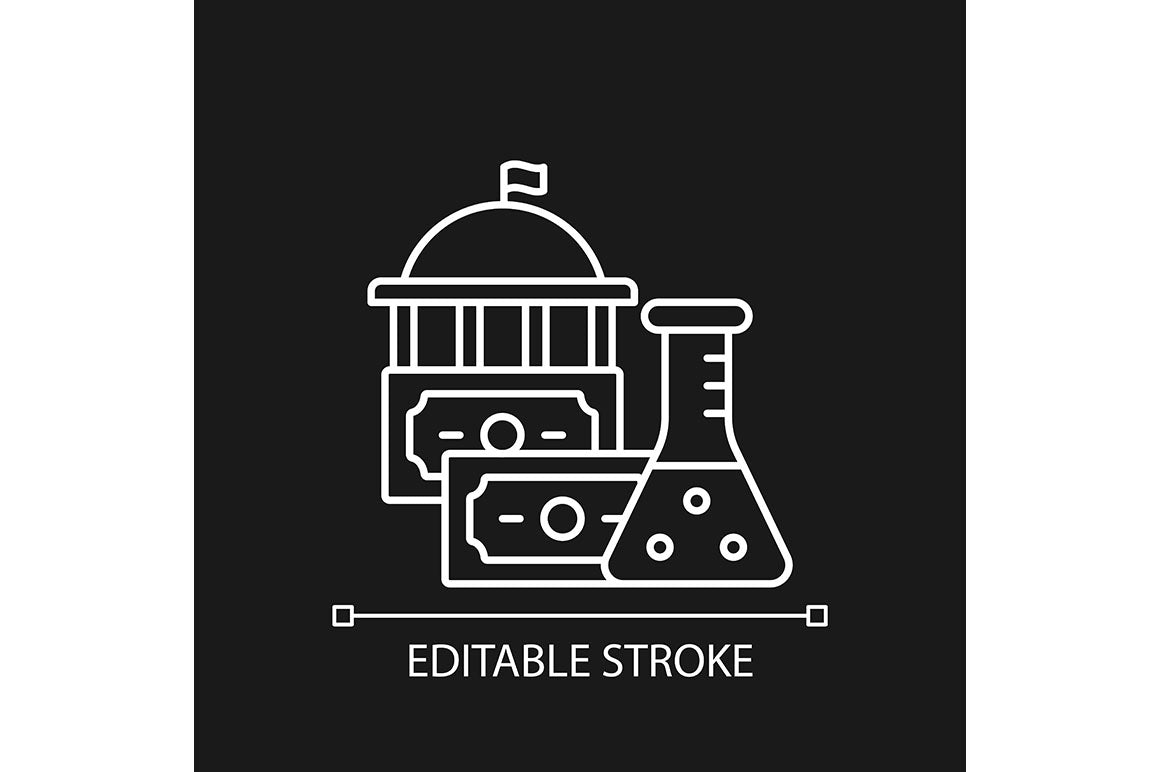 Clinical trials linear icons set for dark and light mode